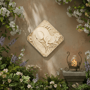 Crouching Fox Garden Statue (18 - Inch) Side Angle
