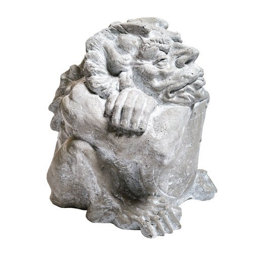 Crusader Gargoyl With Shield Statue (2 - Inch) Side Angle