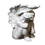 Cute Cherub Garden Statue (11 - Inch) Side View