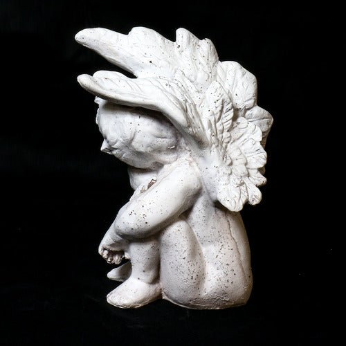 Cute Cherub Garden Statue (11 - Inch) Different Angle