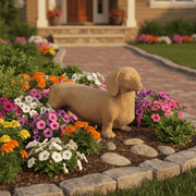 Dachshund Dog Garden Statue (12 - Inch) Side Angle