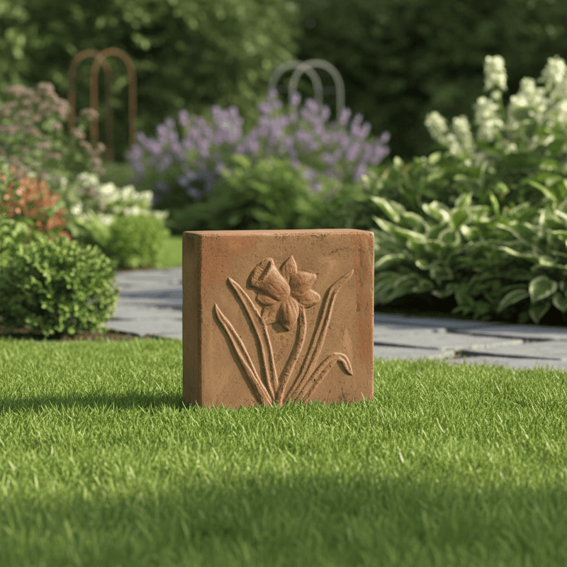 Daffodil Outdoor Statue (12 - Inch) Side Angle