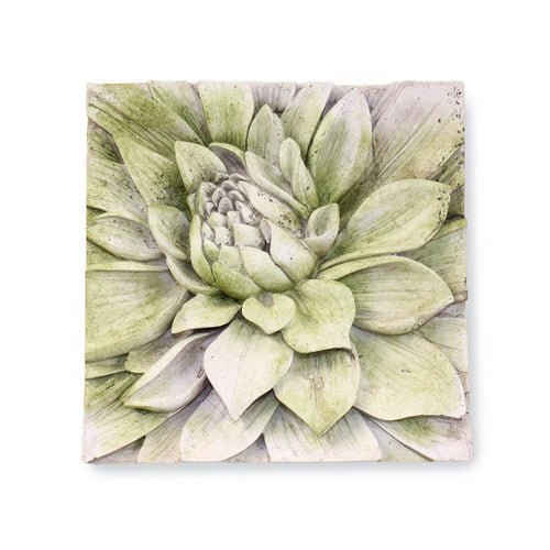 Dahlia Garden Plaque (14.0 - Inch) Side View