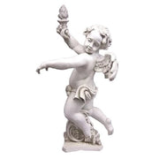 Dancing Cherub with Torch Garden Outdoor Statue (43-Inch)