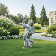 Dancing Cherub with Torch Garden Outdoor Statue (43 - Inch) Side Angle