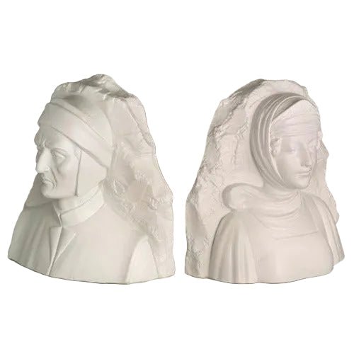 Dante Beatrice Bookends Statue (6.5 - Inch)