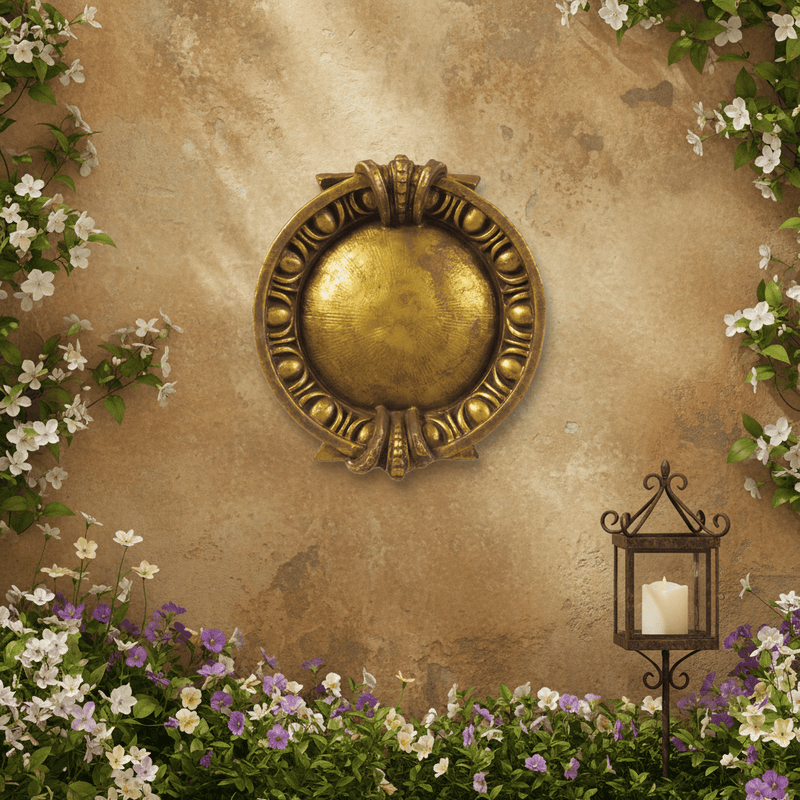 Dart & Egg Garden Plaque (12.0 - Inch) Side Angle