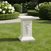 Decorative Square Pedestal Statue (30 - Inch) Side Angle