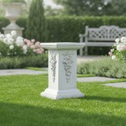 Decorative Square Pedestal Statue (30 - Inch) Side Angle