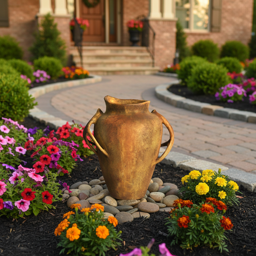 Deer Garden Statue (24 - Inch) Side Angle