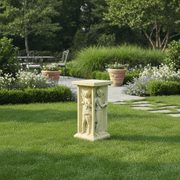 Della Robia Cherub Outdoor Statue (24 - Inch) Side Angle