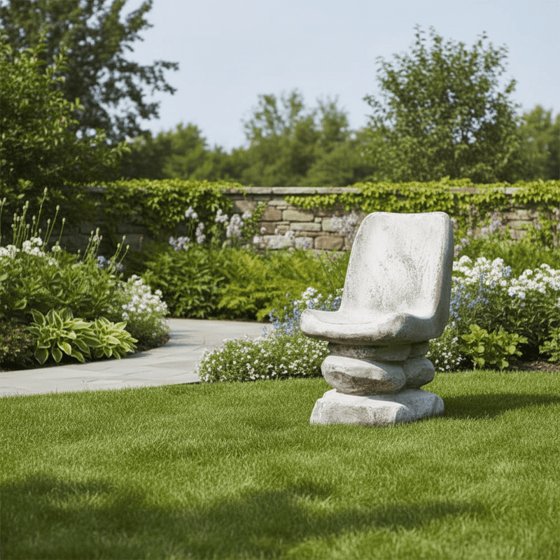 Desert Chair Outdoor Statue (32 - Inch) Side Angle