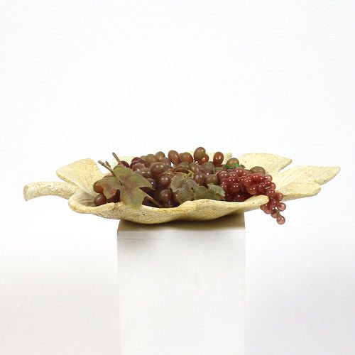 Desert Leaf Plate Statue (3.25 - Inch) Side Angle