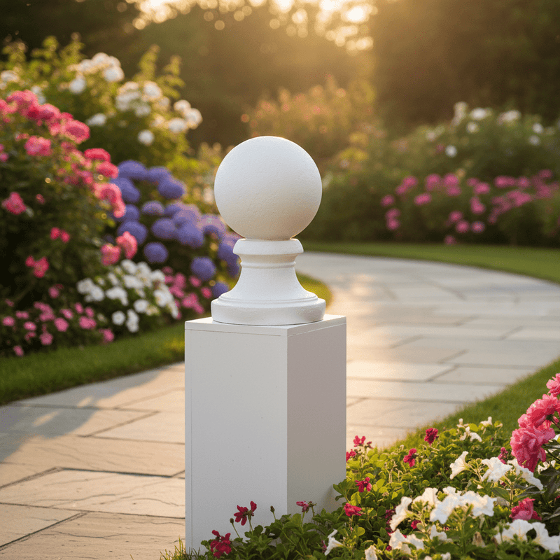 Diaz Finial Outdoor Statue (14 - Inch) Side Angle