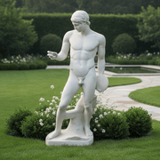 Discobolus Without Fig Discus Statue (71 - Inch) Side Angle