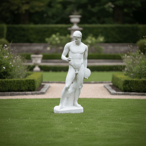 Discobolus Without Fig Discus Statue (71 - Inch) Side Angle