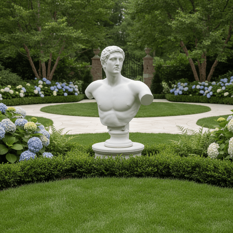 Discus Thrower Bust Display Decor (32-Inch)