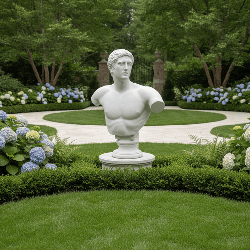 Discus Thrower Bust Display Decor (32-Inch)
