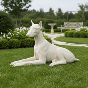 Doberman Dog Garden Statue (22 - Inch) Side Angle