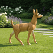 Doe Deer Garden Statue (30 - Inch) Side Angle
