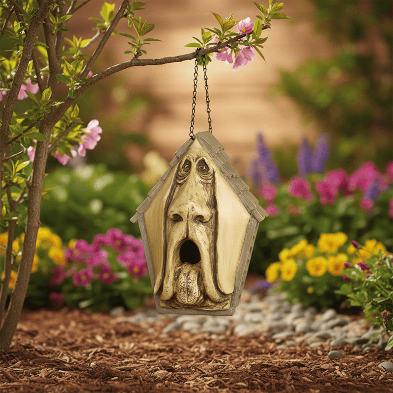 Dog Garden Statue (11 - Inch) Side Angle
