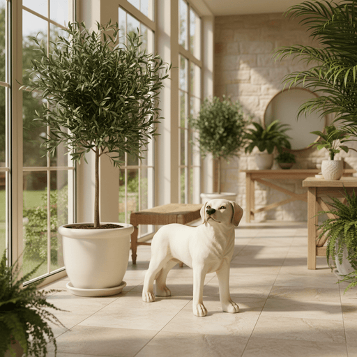 Dog Standing Pup Garden Statue (19-Inch)