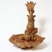 Dolphin Garden Fountain with Shell (34 - Inch)