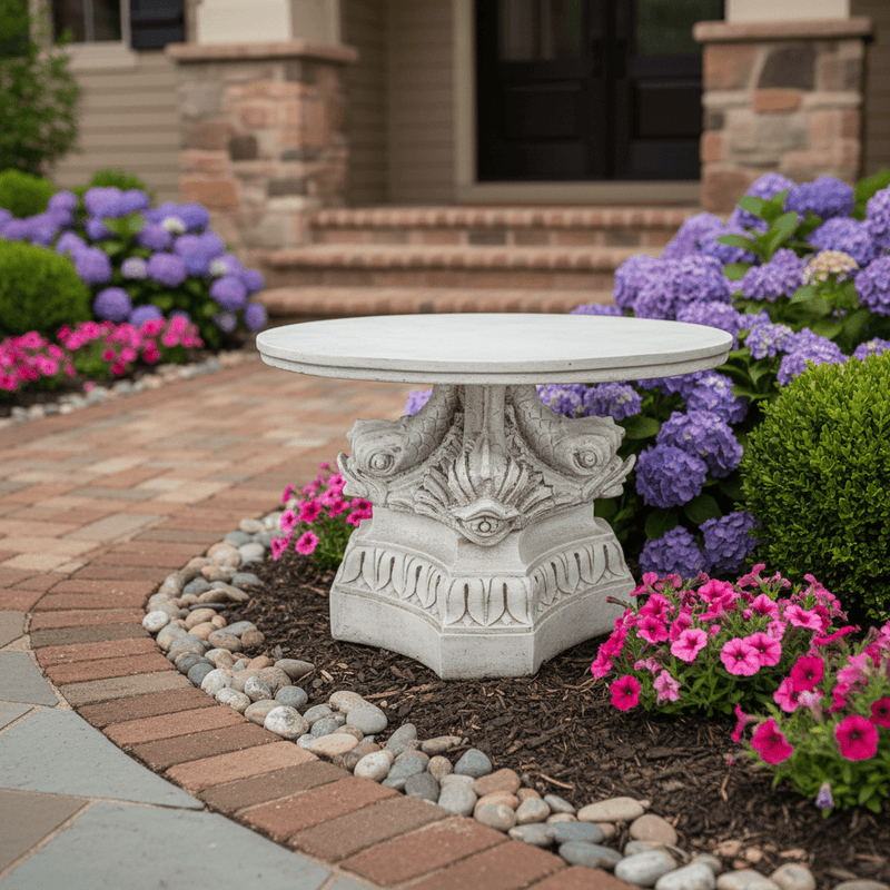 Dolphin Garden Statue (28 - Inch) Side Angle