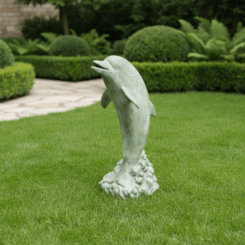 Dolphin Garden Statue (65 - Inch) Side Angle