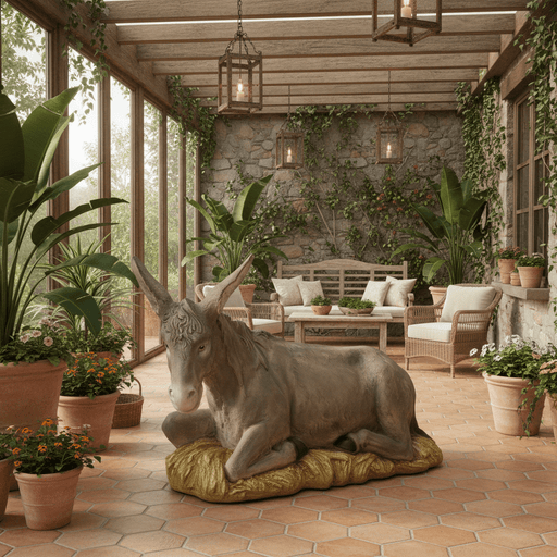 Donkey Garden Statue (18-Inch)
