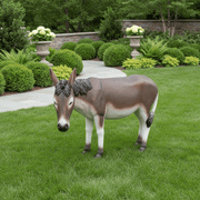 Donkey Mule Jackass Garden Statue (40 - Inch) Side Angle