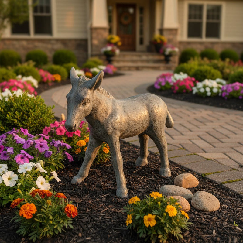 Donkey Pet Garden Statue (22 - Inch) Side Angle