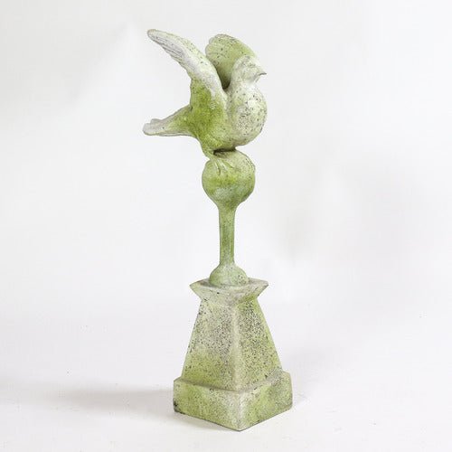 Dove Finial Outdoor Statue (24 - Inch) Different Angle