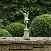 Dove Finial Outdoor Statue (24 - Inch) Side Angle