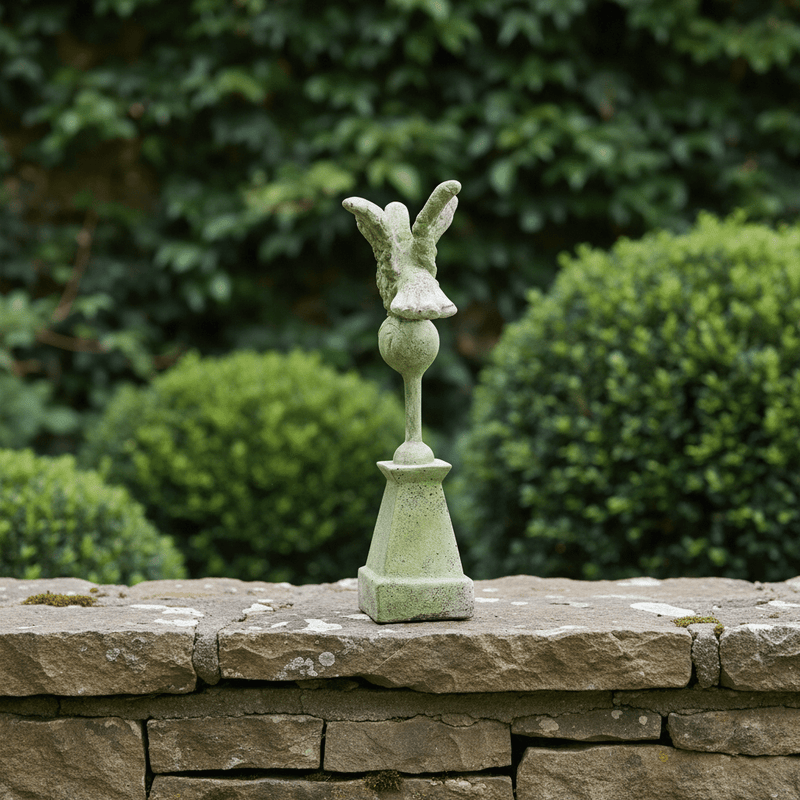 Dove Finial Outdoor Statue (24 - Inch) Side Angle