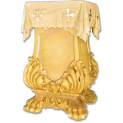Draped Pedestal With Claw Leg Statue (31-Inch)