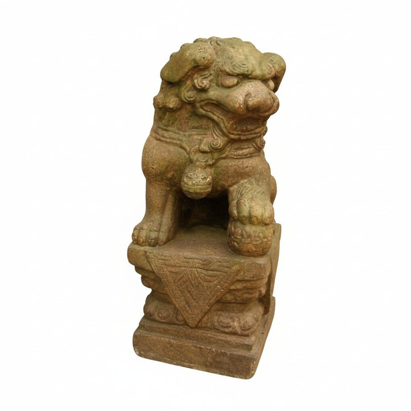 Dynasty Lion Left Statue (18-Inch)