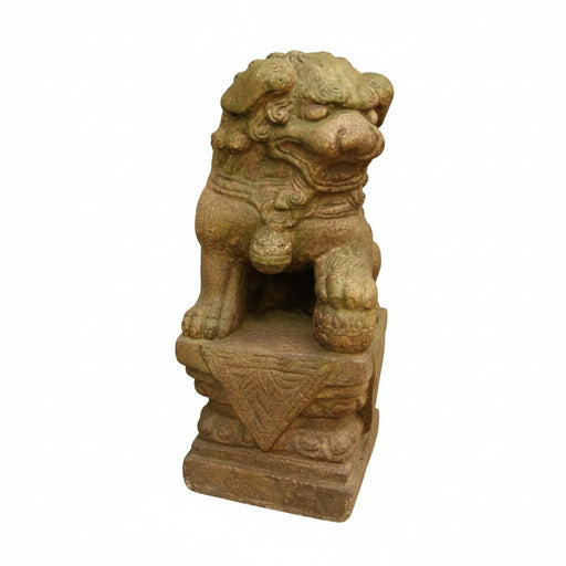 Dynasty Lion Left Statue (18-Inch)
