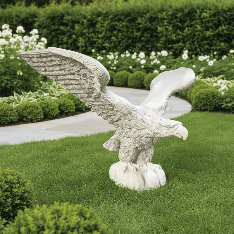 Eagle Bird Garden Statue (53 - Inch) Side Angle