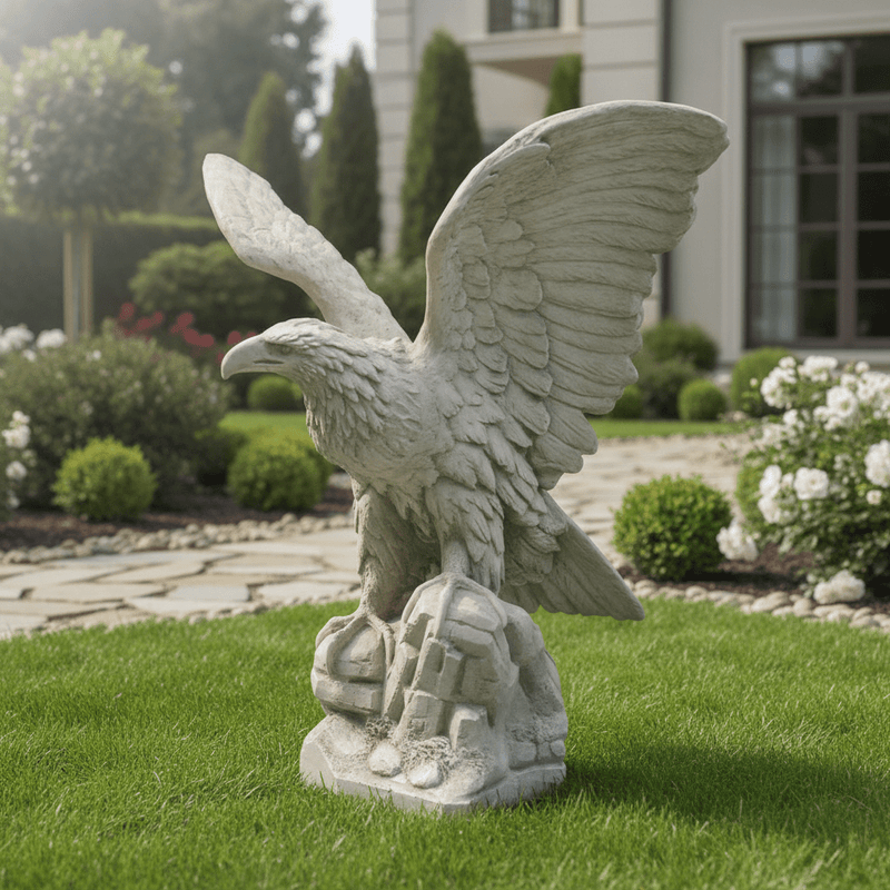 Eagle Garden Statue (40 - Inch) Side Angle