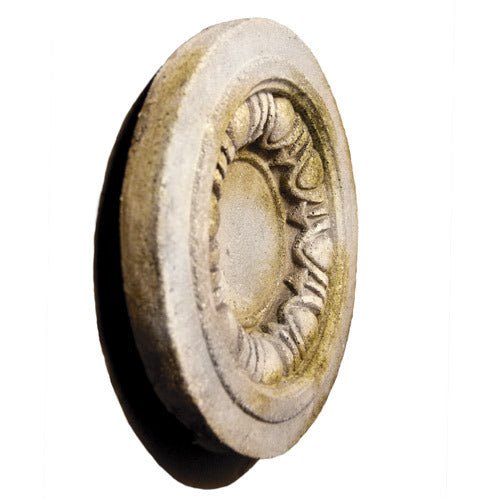 Egg And Dart Medallion Outdoor Plaque (14.6 - Inch) Side Angle