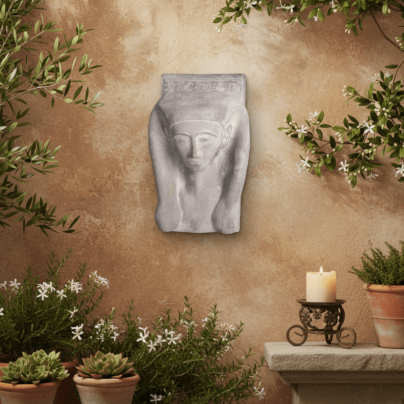 Egyptian Artifact Mask Statue (23-Inch)