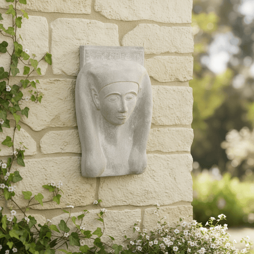Egyptian Artifact Mask Statue (23 - Inch) Side Angle