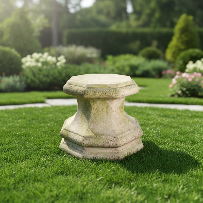 Eight - Sided Base Outdoor Statue (16 - Inch) Side Angle