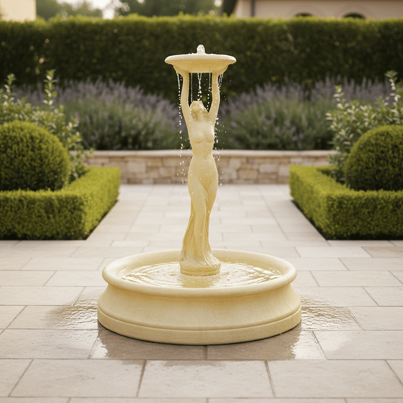 Elegant Woman Form Fountain (72 - Inch) Side Angle
