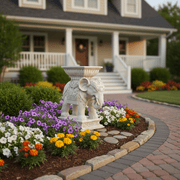 Elephant Garden Statue (18 - Inch) Side Angle