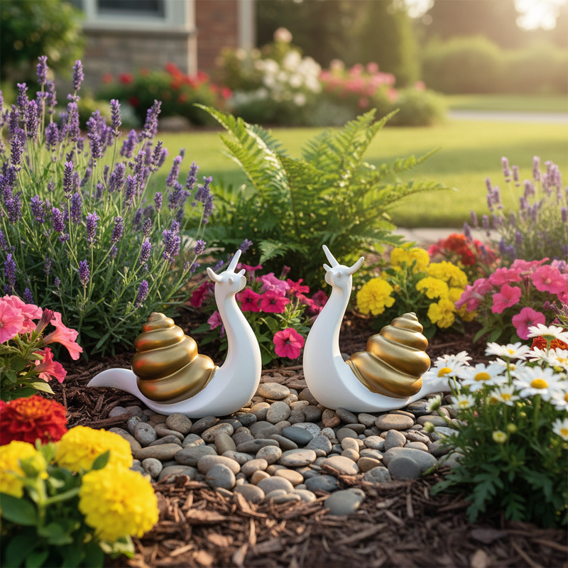 Escargot Garden Statue (Set of 2)