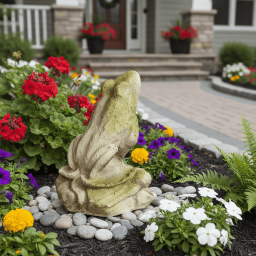 Estate Frog Garden Statue (14-Inch)