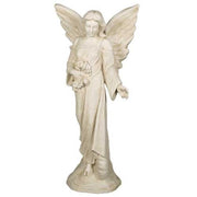 Fairy Angel Holding Flowers Garden Statue (38-Inch)
