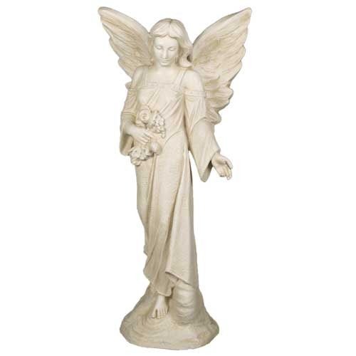 Fairy Angel Holding Flowers Garden Statue (38-Inch)
